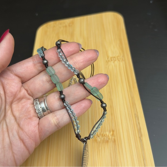 Silpada N2101 Retired glass & leather Necklace - Picture 4 of 8